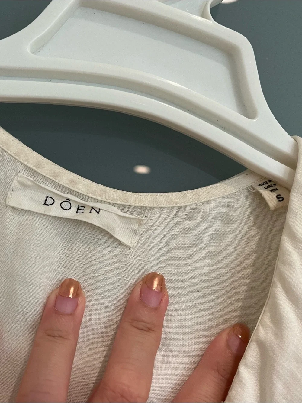 Doen “Sparrow” Blouse Top in Salt - Size S